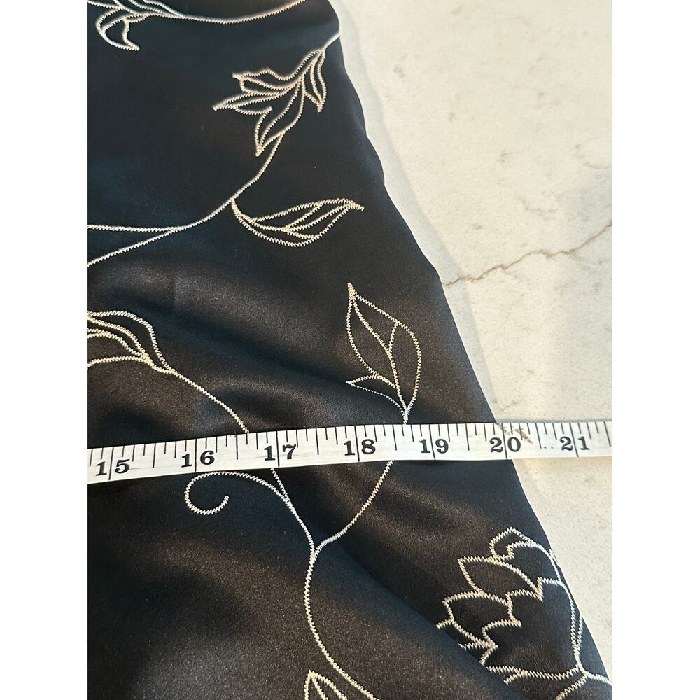 WHBM Strapless Black Floral Fit & Flare Cocktail Party Dress Size 10 - Picture 13 of 13